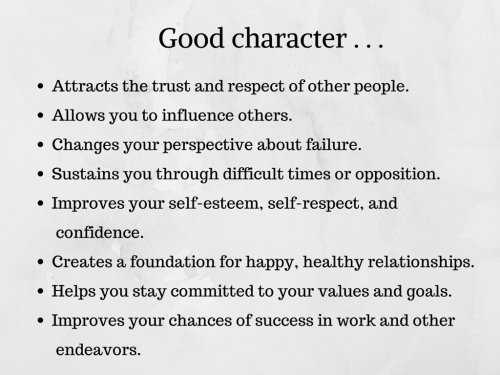 Importance Of Character In Life