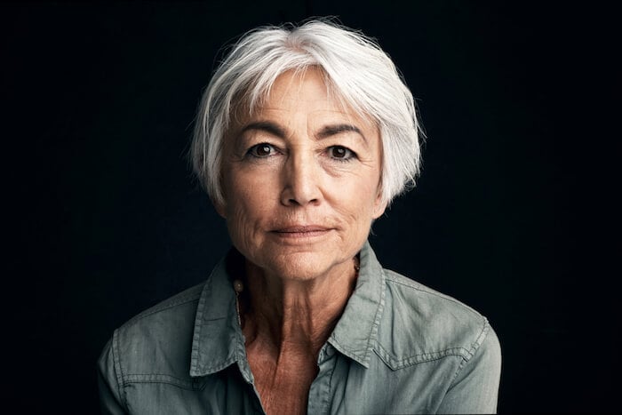 older woman headshot how to love yourself