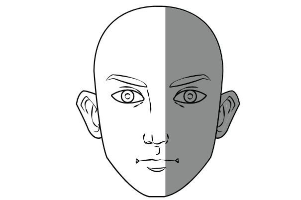 face outline, easy things to draw