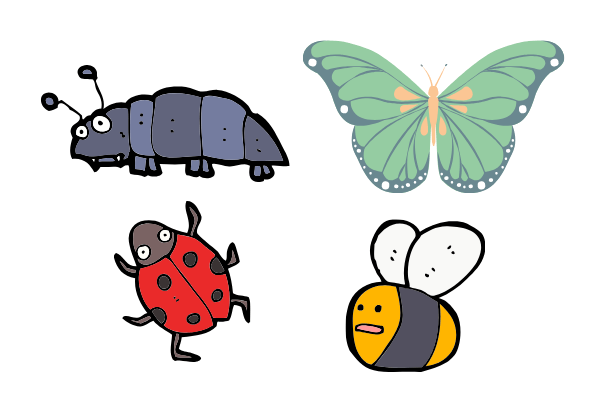 insects, easy things to draw