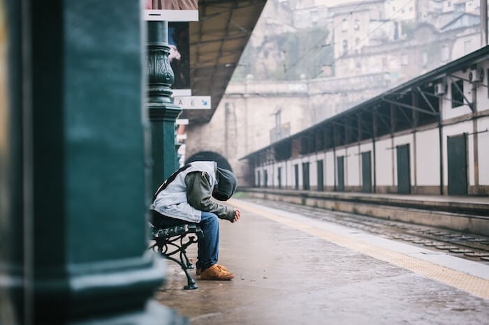 man sitting on bench why is life so hard