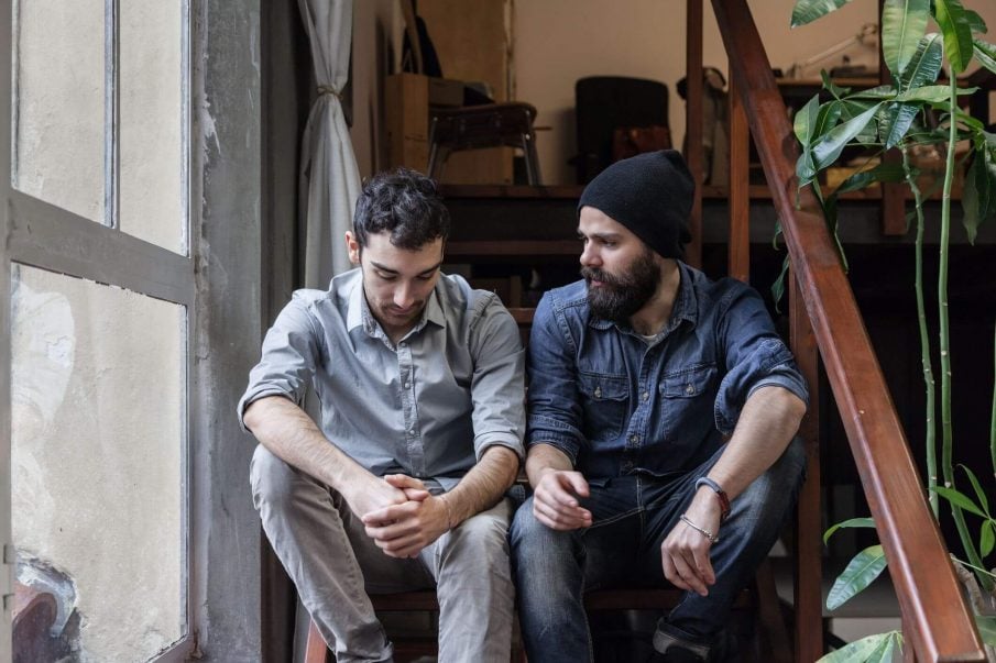 men talking, you never know what someone is going through