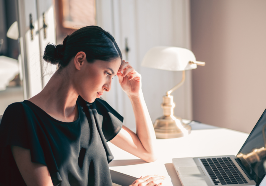 worried woman how to get something off your midn