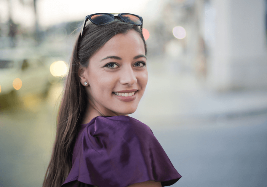 beautiful smiling woman list of attitudes