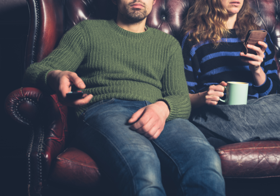 couple having coffee at home together signs a player is falling in love