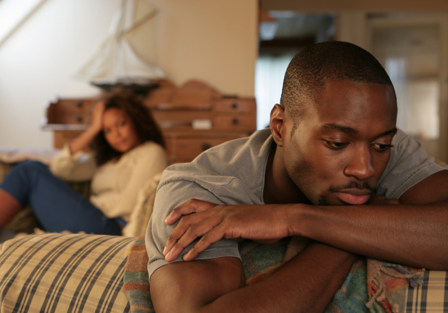 man and woman sitting on sofa reflecting
Don’t Love Your Wife Anymore