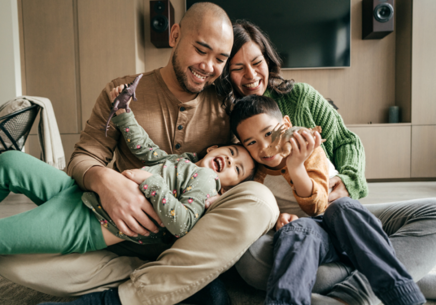 family sitting together qualities of a good husband