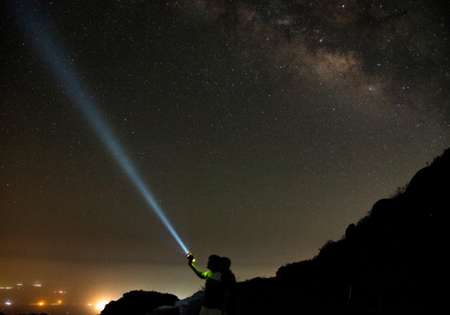 people with flashlight under a clear night sky New Things to Try