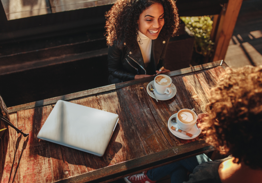 couple sitting drinking coffee types of friendships