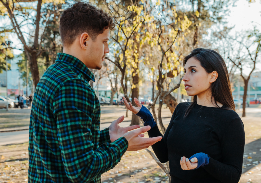 Couples Arguing Outside How to Make a Narcissist Respect You