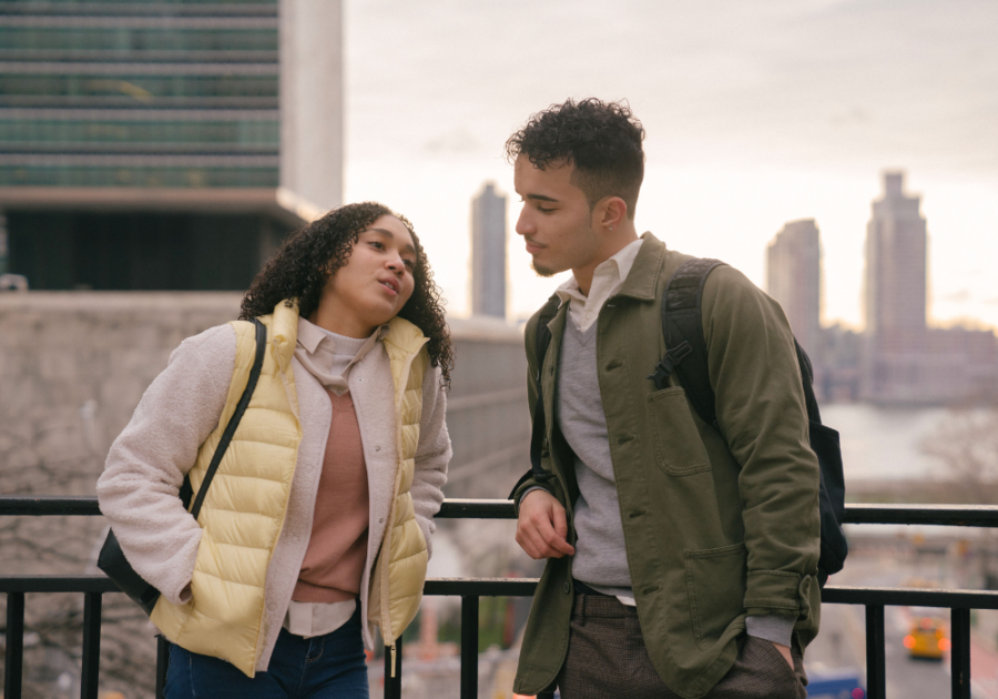 couple talking outdoors in urban setting Keep a Conversation Going with a Girl