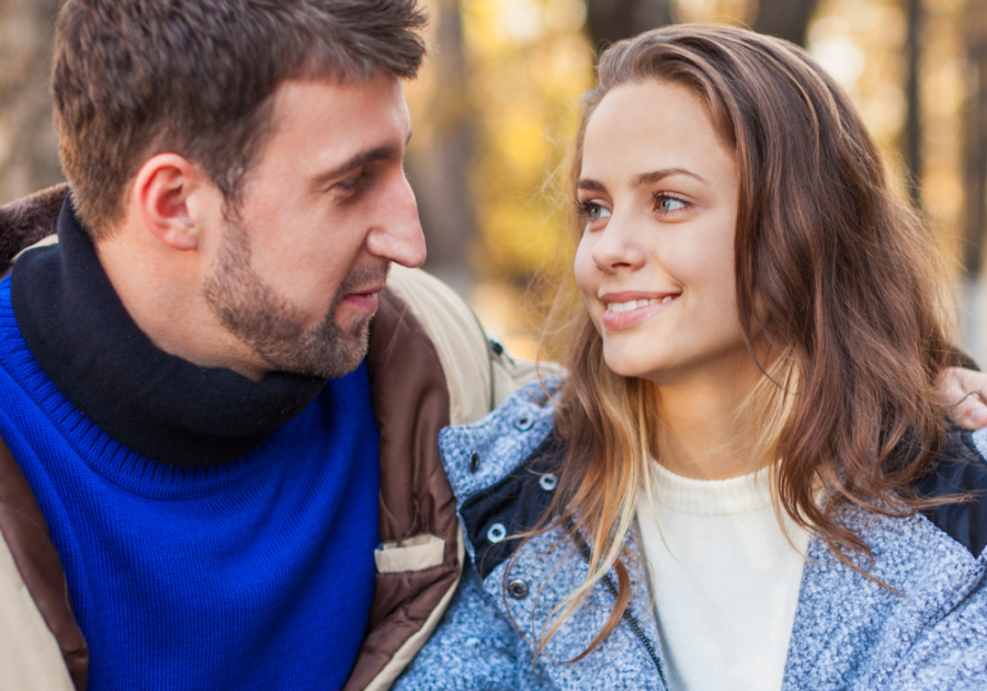 couple sitting together outdoors I Want a Girlfriend